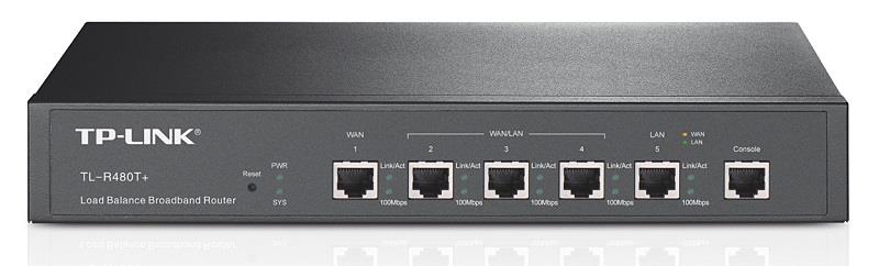 TP-Link TL-R480T+ 5-port SMB Multi-Wan Router,4x WAN,Load Balance, Adv. firewall