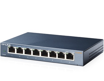 TP-Link TL-SG108 Switch 8x10/100/1000Mbps, Metal case, IEEE 802.1p QoS