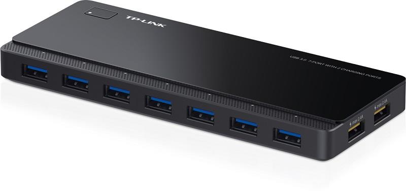 TP-Link UH720 7 portovÃ½ USB 3.0 Hub, 2 nabÃ­jecÃ­ porty(2,4A), nap. adapter12V/4A
