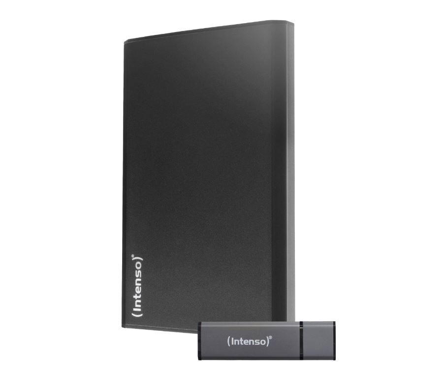 Intenso External Hard Drive 1TB MemoryHome Anthracite 2,5 USB 3.0 + Pendrive 8GB
