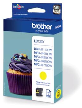 Ink Brother LC123Y yellow| 600 pgs | MFC-J4510DW