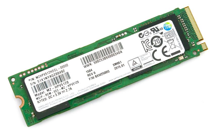 Samsung SSD SM951 256GB M.2 PCIe 3.0 - OEM (2150MB/s; 1200MB/s), 80mm