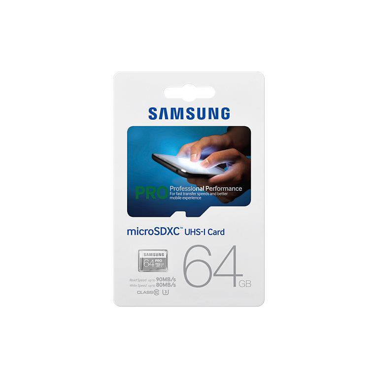 Samsung pamÄÅ¥ovÃ¡ karta microSDXC 64GB Class 10 UHS-I Pro (90/80MB/s)