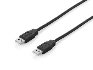 Equip USB 2.0 kabel AM- AM 3m, ÄernÃ½, dvojitÃ© stÃ­nÄnÃ­