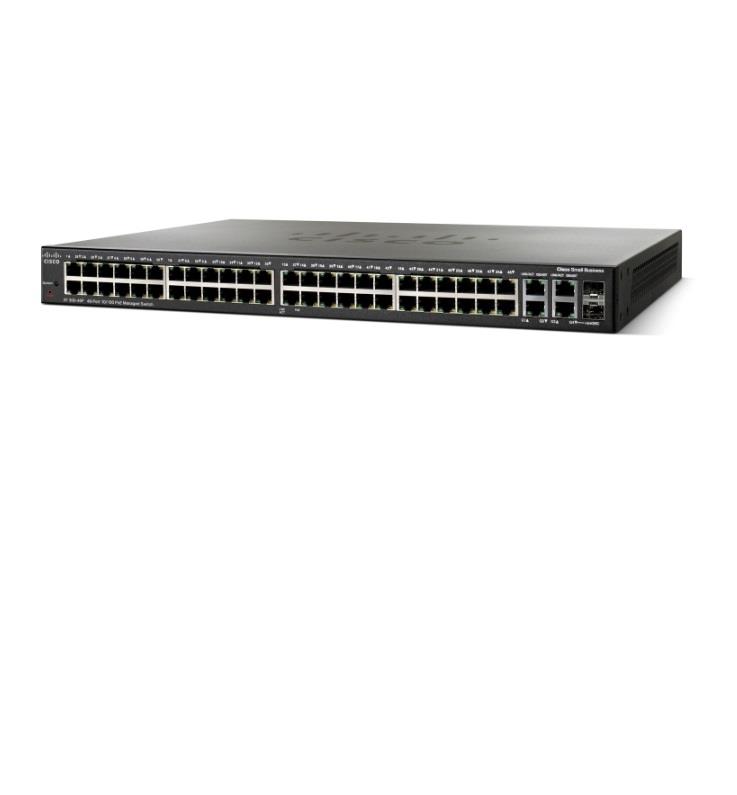 Cisco SF300-48PP 48-port 10/100 PoE+ Managed Switch w/Gig Uplinks