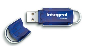 INTEGRAL Courier 16GB USB 3.0 flashdisk (ÄtenÃ­ aÅ¾ 180MB/s; zÃ¡pis aÅ¾ 22MB/s)