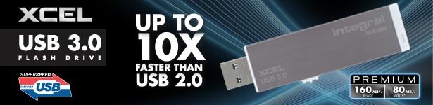 INTEGRAL Xcel 64GB USB 3.0 flashdisk (ÄtenÃ­ aÅ¾ 180MB/s; zÃ¡pis aÅ¾ 80MB/s)