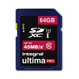 INTEGRAL UltimaPro SDXC UHS-I karta 64GB Class 10 (rychlost ÄtenÃ­ aÅ¾ 45MB/s)