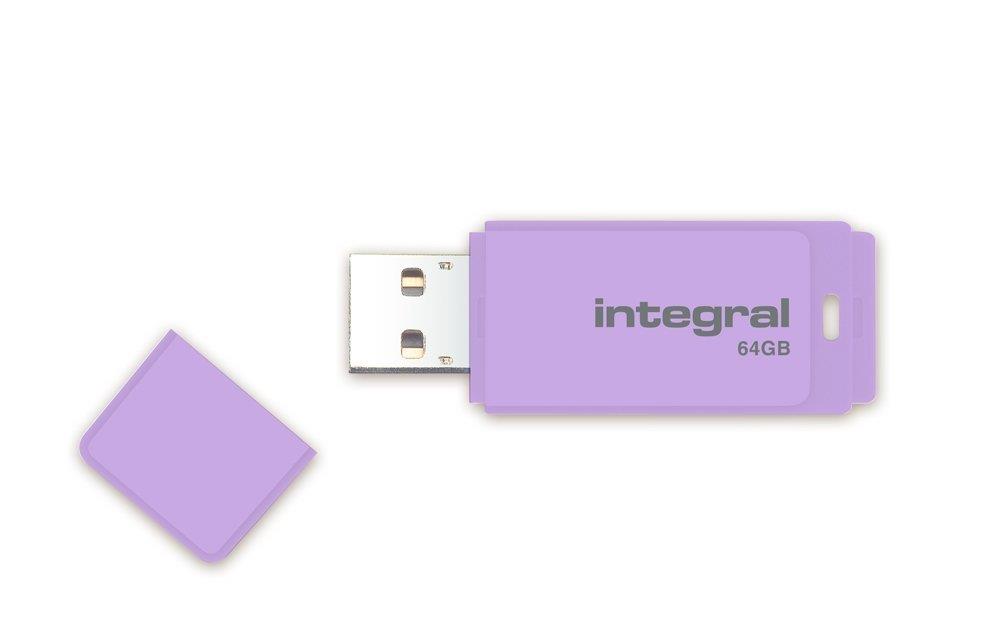 INTEGRAL Pastel 64GB USB 2.0 flashdisk, Lavender Haze