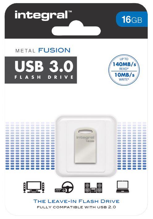 INTEGRAL Fusion 16GB USB 3.0 flashdisk (ÄtenÃ­ aÅ¾ 140MB/s; zÃ¡pis aÅ¾ 10MB/s)
