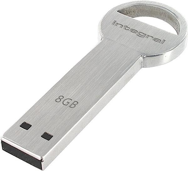 INTEGRAL Key USB 8GB USB 2.0 flashdisk, kovovÃ½