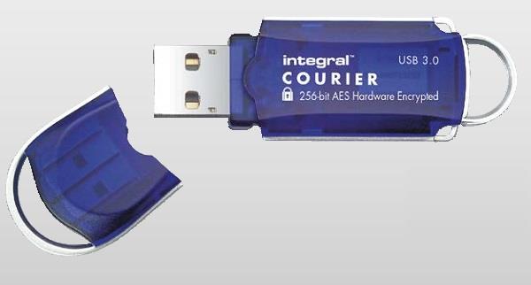 INTEGRAL Courier 8GB USB 3.0 flashdisk, AES 256 bit Å¡ifrovÃ¡nÃ­, FIPS 197
