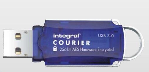 INTEGRAL Courier 64GB USB 3.0 flashdisk, FIPS 197 (ÄtenÃ­ aÅ¾ 145;zÃ¡pis aÅ¾ 45MB/s)