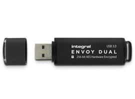 INTEGRAL pamÄÅ¥ USB 128GB Envoy Dual USB 3.0, Å¡ifrovanÃ¡, FIPS 197