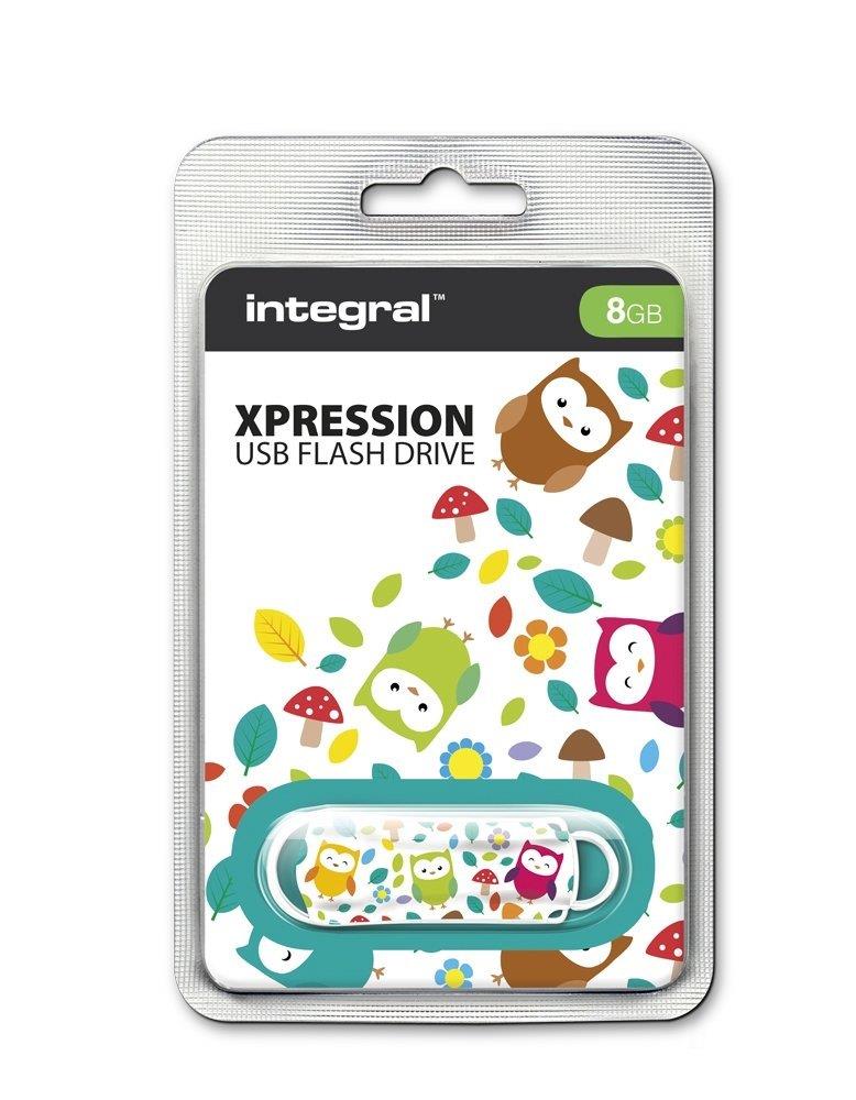 INTEGRAL Xpression Owls 8GB USB 2.0 flashdisk