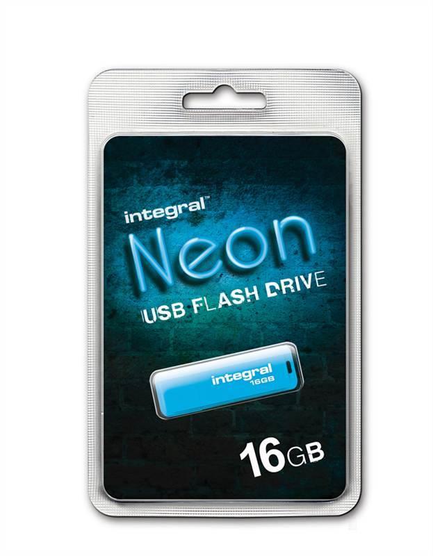 INTEGRAL Neon 16GB USB 2.0 flashdisk, modrÃ½
