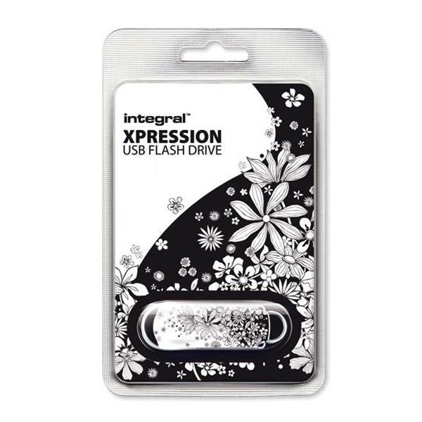 INTEGRAL Xpression 16GB USB 2.0 flashdisk, kvÄtinovÃ© vzory