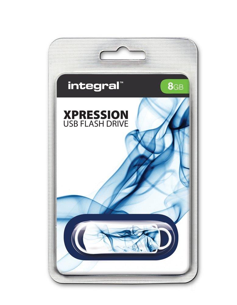 INTEGRAL Xpression 8GB USB 2.0 flashdisk, vzor vlna