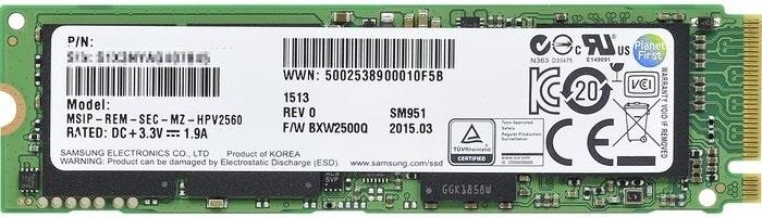 Samsung SSD NVMe SM951 256GB M.2 PCIe 3.0, 2150/1260MBs, IOPS 100k