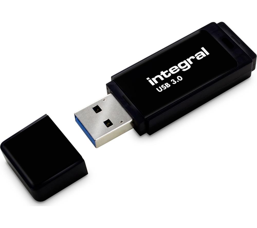 Integral USB 64GB Black, USB 3.0 with removable cap