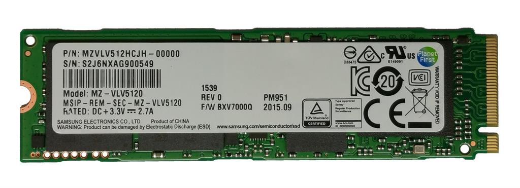 SSD Samsung NVMe 512GB PM951 M.2 PCIe NVMe MLC 1050/560MB/s
