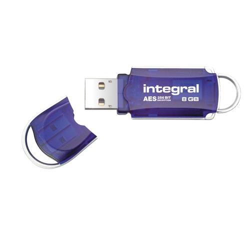 Integral flashdrive 8Gb COURIER encrypted FIPS 197 USB2.0
