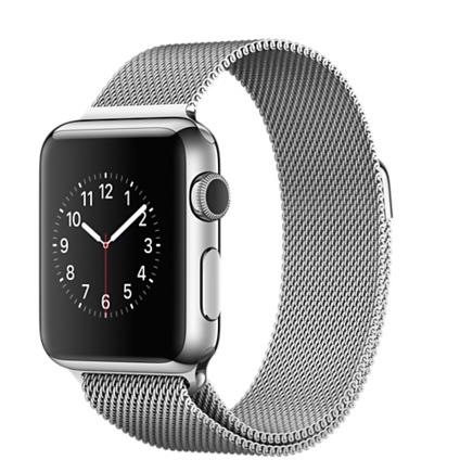 Apple Watch 38mm Stainless Steel Case with Milanese Loop