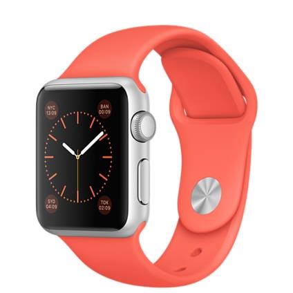 Apple Watch Sport 38mm Silver Aluminium Case with Apricot Sport Band