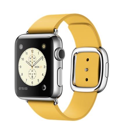 Apple Watch 38mm Stainless Steel Case with Marigold Modern Buckle - Medium