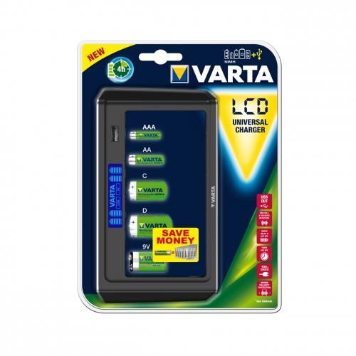 Universal charger LCD VARTA 9V,R14,R20, R3, R6 (without batteries)