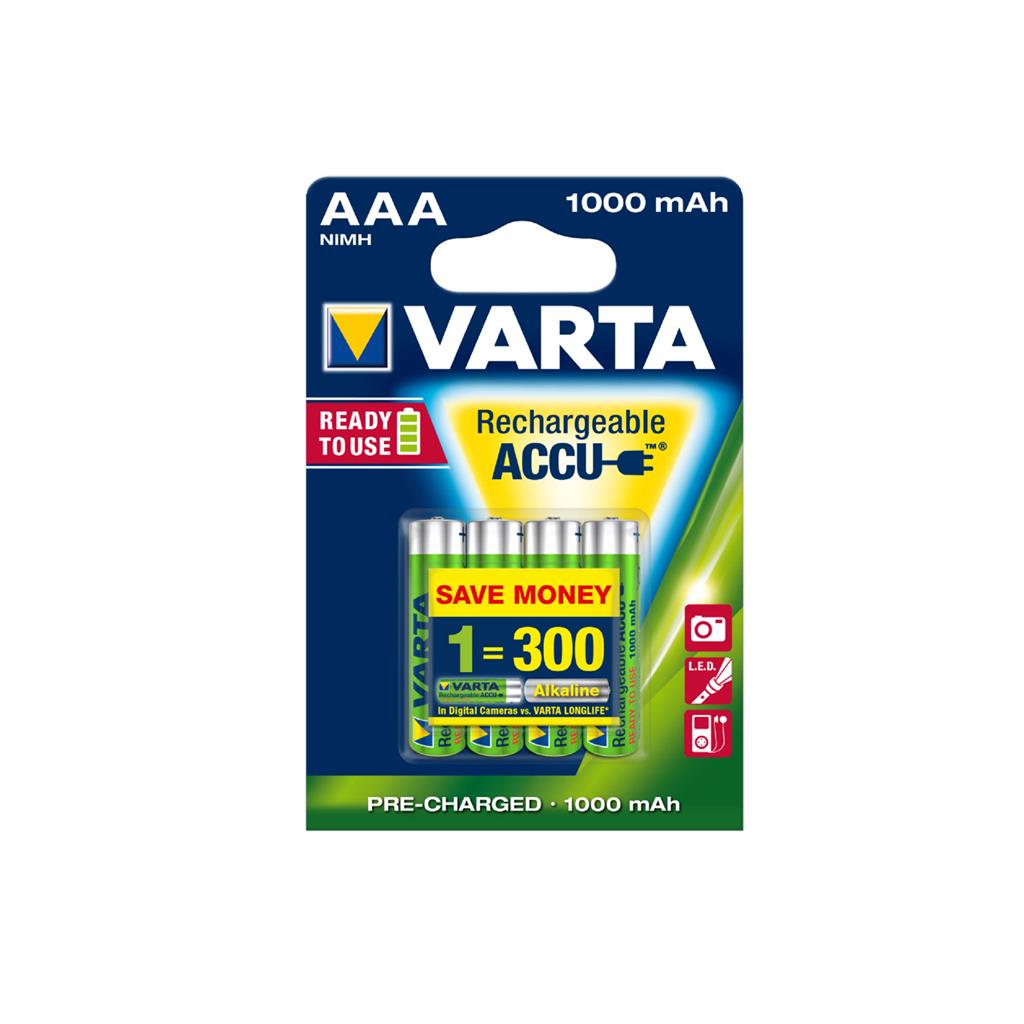 VARTA Batteries R3 1000 mAh 4pcs ready 2 use
