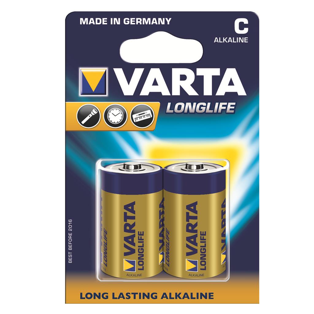 VARTA alkaline batteries R14 (typ C) 2pcs longlife
