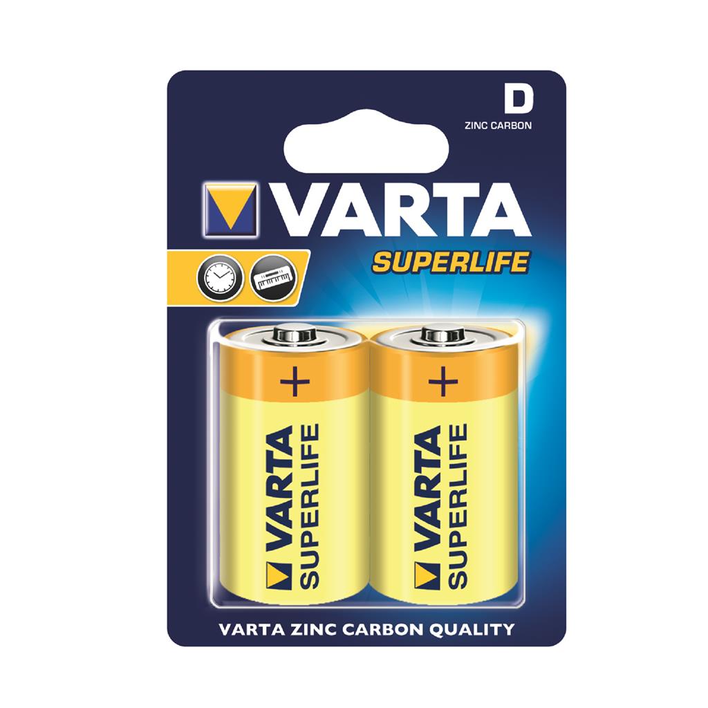 VARTA zinc carbon batteries R20 (typ D) 2pcs superlife