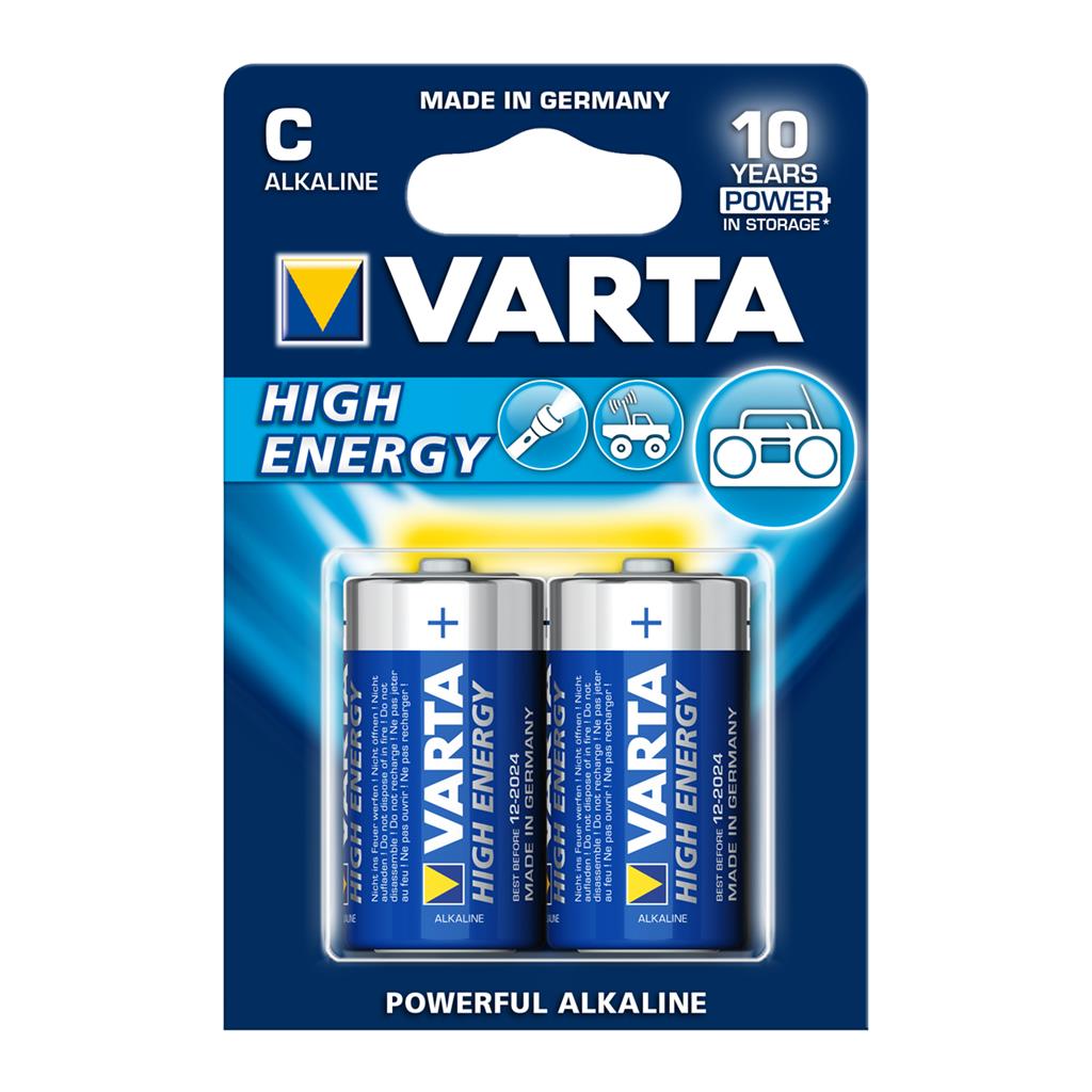 VARTA alkaline batteries R14 (typ C) 2pcs high energy