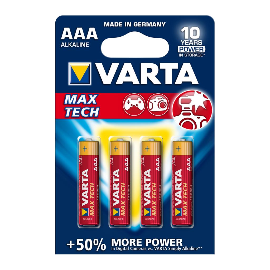 Alkaline Batteries VARTA R3 (AAA) 4pcs MAX TECH