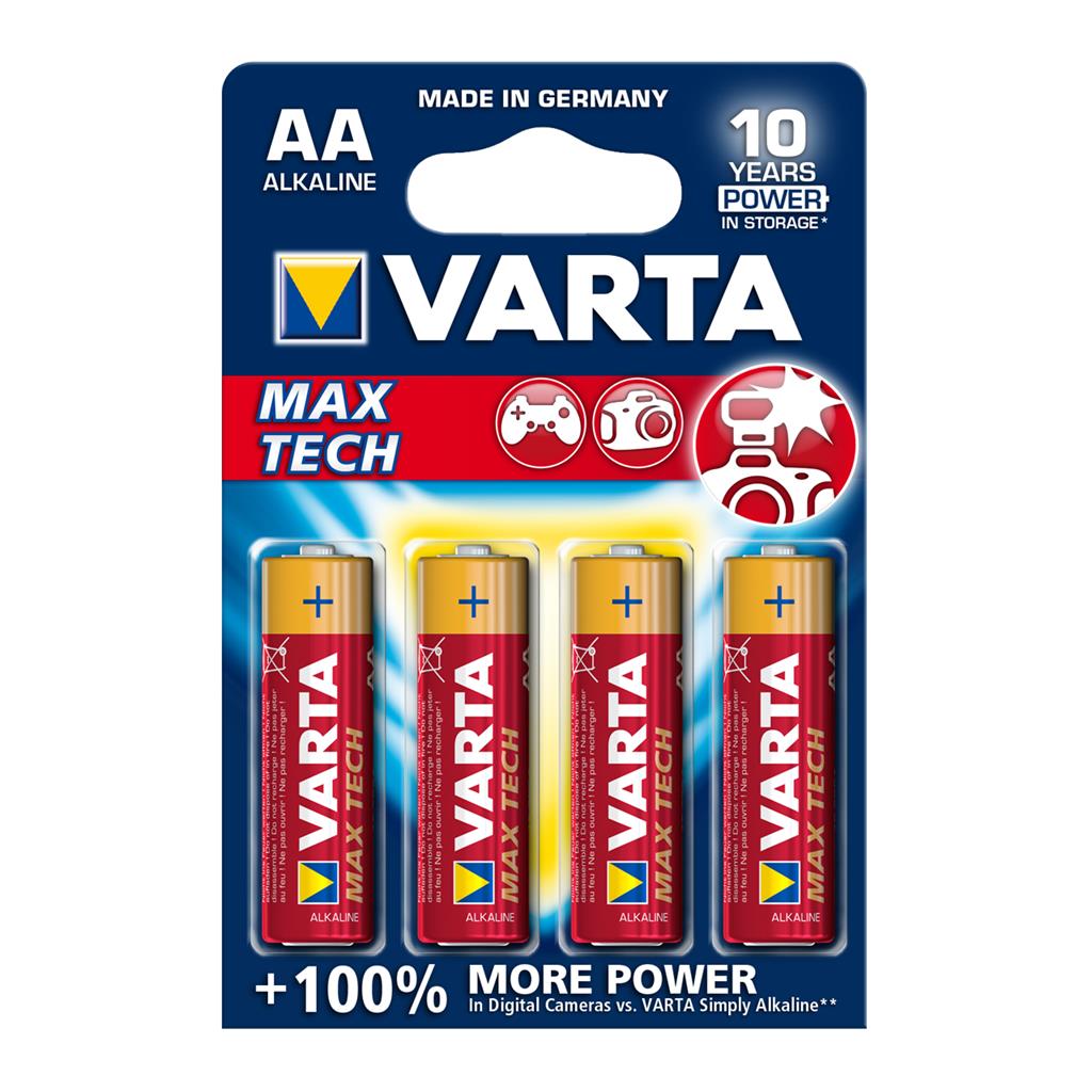 Alkaline Batteries VARTA R6 (AA) 4pcs MAX TECH