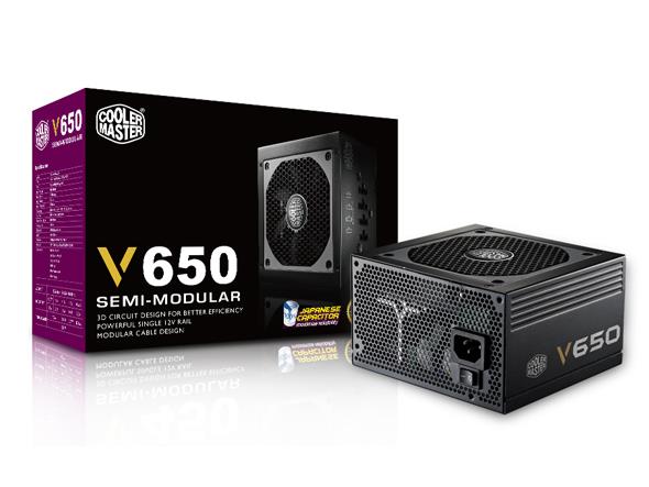 Cooler Master zdroj V650 Semi-Modular 650W, 80 Plus Gold