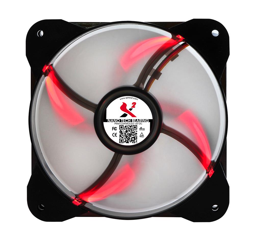X2 case fan - X2.120 NANO RED LED