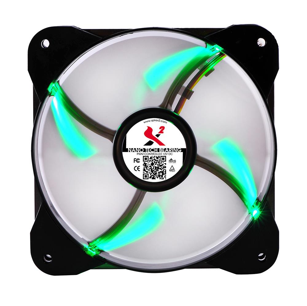 X2 case fan - X2.120 NANO GREEN LED