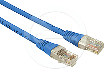 Solarix Patch kabel CAT5E UTP PVC 0,5m modrÃ½ C5E-155BU-0,5MB bez hrdla