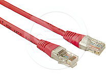 Solarix Patch kabel CAT5E UTP PVC 1m ÄervenÃ½ C5E-155RD-1MB bez hrdla