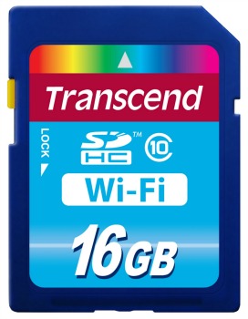 Transcend Wi-Fi SDHC karta 16GB Class 10, Wi-Fi 802.11b/g/n, aÅ¾ 3 zaÅÃ­zenÃ­