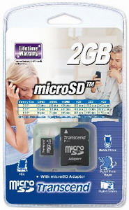 Transcend Micro SD karta 2GB + AdaptÃ©r