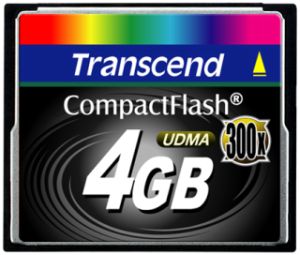 Transcend CompactFlash karta 4GB Ultra Speed 300x, aÅ¾ 45MB/s
