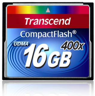 Transcend Compact Flash karta 16GB 400x, ÄtenÃ­ aÅ¾ 60MB/s; zÃ¡pis aÅ¾ 30MB/s