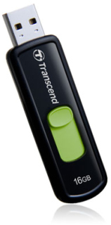 Transcend JetFlash 500 flashdisk 16GB USB 2.0, vÃ½suv.konektor, ÄernÃ½, 7/15MB/s