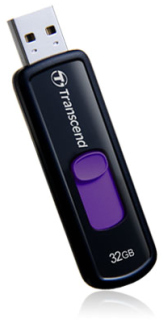 Transcend JetFlash 500 flashdisk 32GB USB 2.0, vÃ½suv.konektor, ÄernÃ½, 10/21MB/s