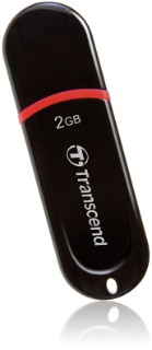 Transcend JetFlash 300 flashdisk 2GB USB 2.0, JetFlash Elite SW, ÄernÃ½, 4/12MB/s