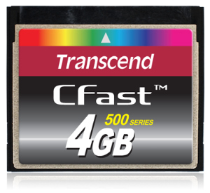 Transcend CFast karta 4GB 500x, SATA 3Gb/s, ÄtenÃ­ 56MB/s; zÃ¡pis 49MB/s
