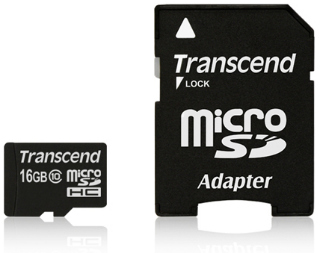 Transcend Micro SDHC karta 16GB Class 10 + AdaptÃ©r